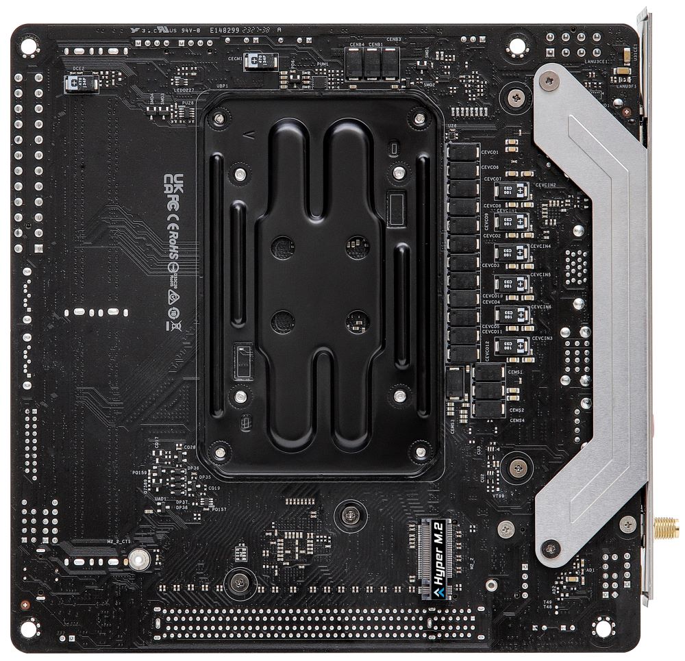 ASRock B650I Lightning WiFi / AMD B650 / AM5 / 2x DDR5 DIMM / 2x M.2 / HDMI / USB-C / WiFi / Mini-ITX